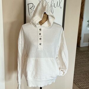 SO White Button-Up Hoodie
